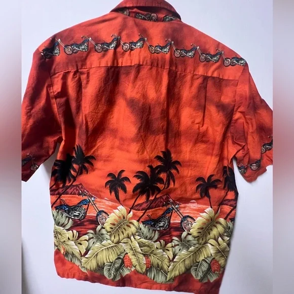 PACIFIC LEGEND MOTORCYCLE HAWAIIAN SUNSET MENS SHORT SLEEVE SHIRT SIZE XL
RUST - Picture 5 of 13